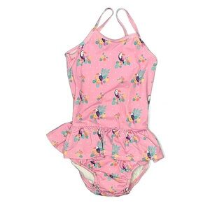 Jojo Maman Bebe Pink Toucan Print Swimsuit